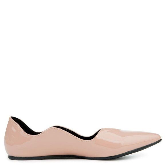 Funky Fun Pointy Toe Patent Flats Women's Shoes - Picture 5 of 6